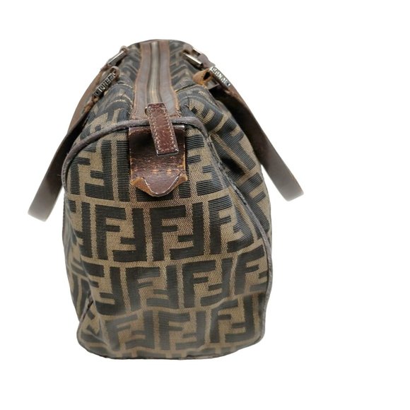 00009165# Authentic Fendi Tote Bag Brown Nylon - Picture 2 of 10